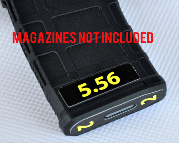 STICKERS for USGI METAL MAGAZINES 5.56 LIME NUMBERED 6-10 