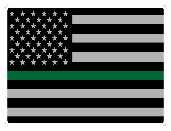 THIN GREEN LINE FLAG | StickIt2TheMax